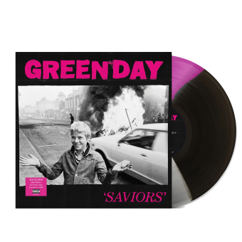 image of Green Day – SAVIORS Tricolor Black White Hot Pink Exclusive Vinyl LP